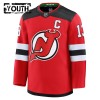 New Jersey Devils Hockeydrakt Fanatics Premium Nico Hischier 2024-25 Rød Hjemme - Barn